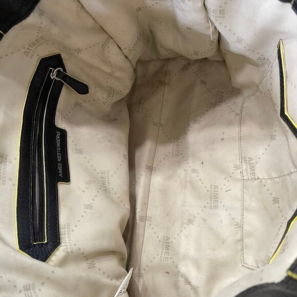 Aimee Kestenberg black and yellow tote purse - Picture 10 of 11